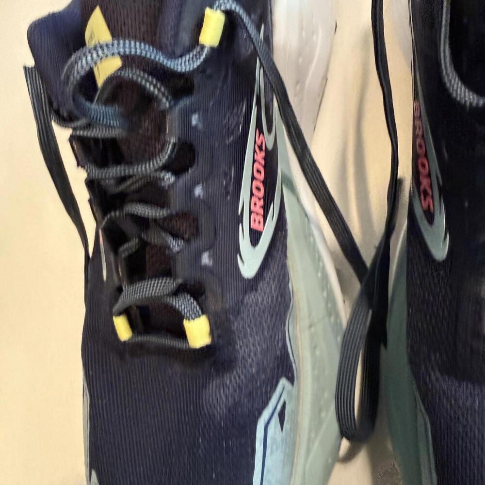 Brooks Caldera 7 Trail Running Shoe Grey Blue Women 9.5 Athletic Walking Hiking - Picture 6 of 9